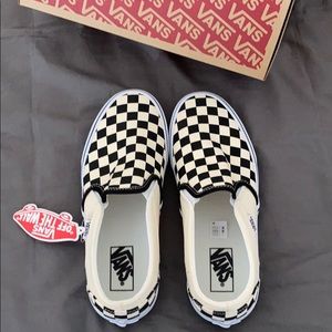 Slip on checkered vans